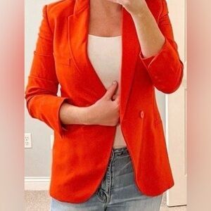 Stella McCartney Vibrant Orange Blazer eur 40 excellent condition AUTHENTIC COAT